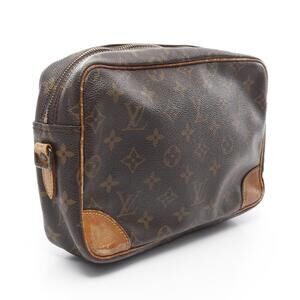 Louis Vuitton Trocadero Shoulder Brown Leather Monogram Bag Canvas